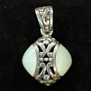 SILPADA Mother of Pearl .925 Sterling Silver Pendant 1" L x 5/8" W